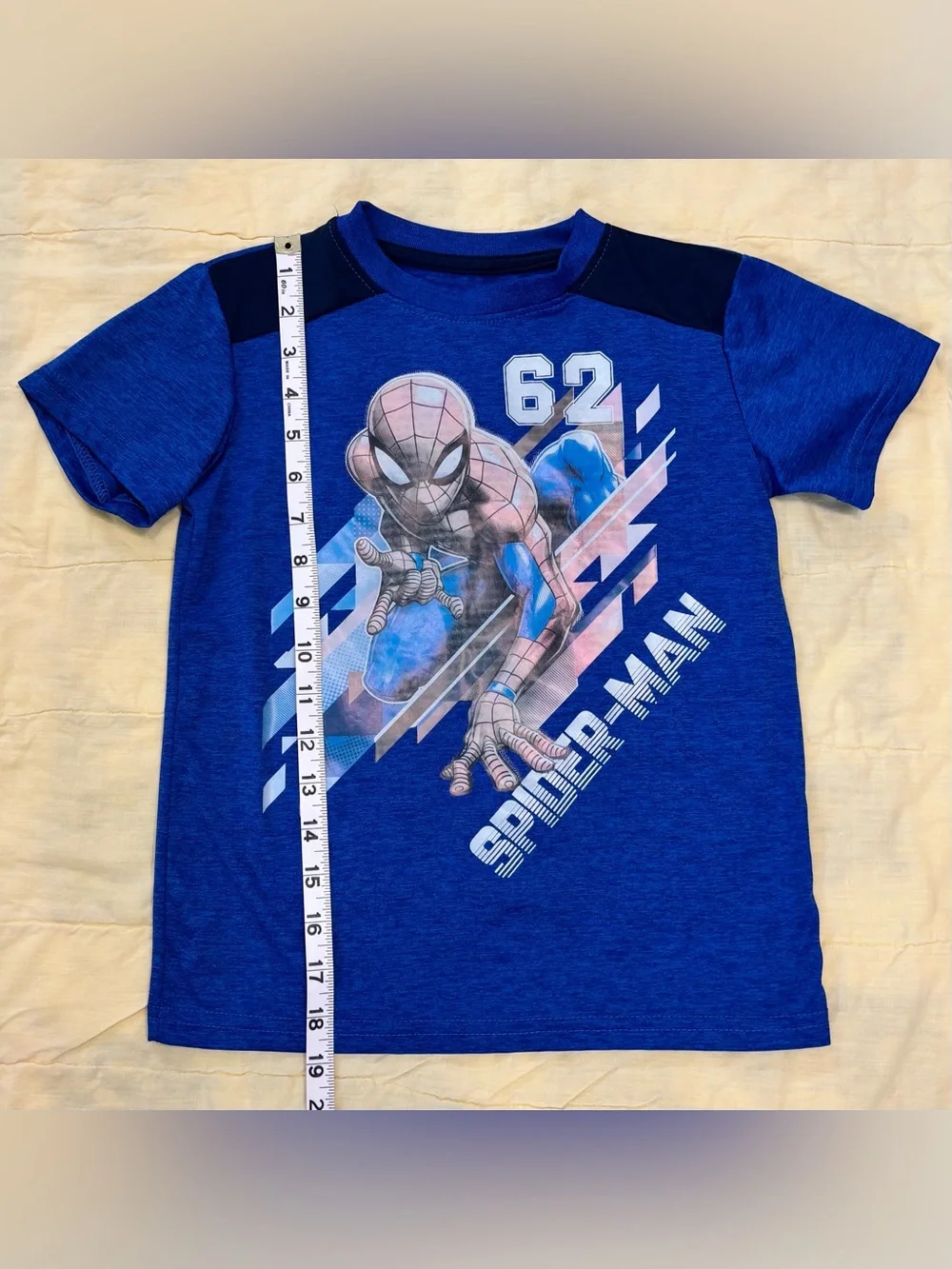 Marvel Spider-Man 62 Shorts Set Boy Sz 6, T-shirt & Shorts, Royal Blue Navy